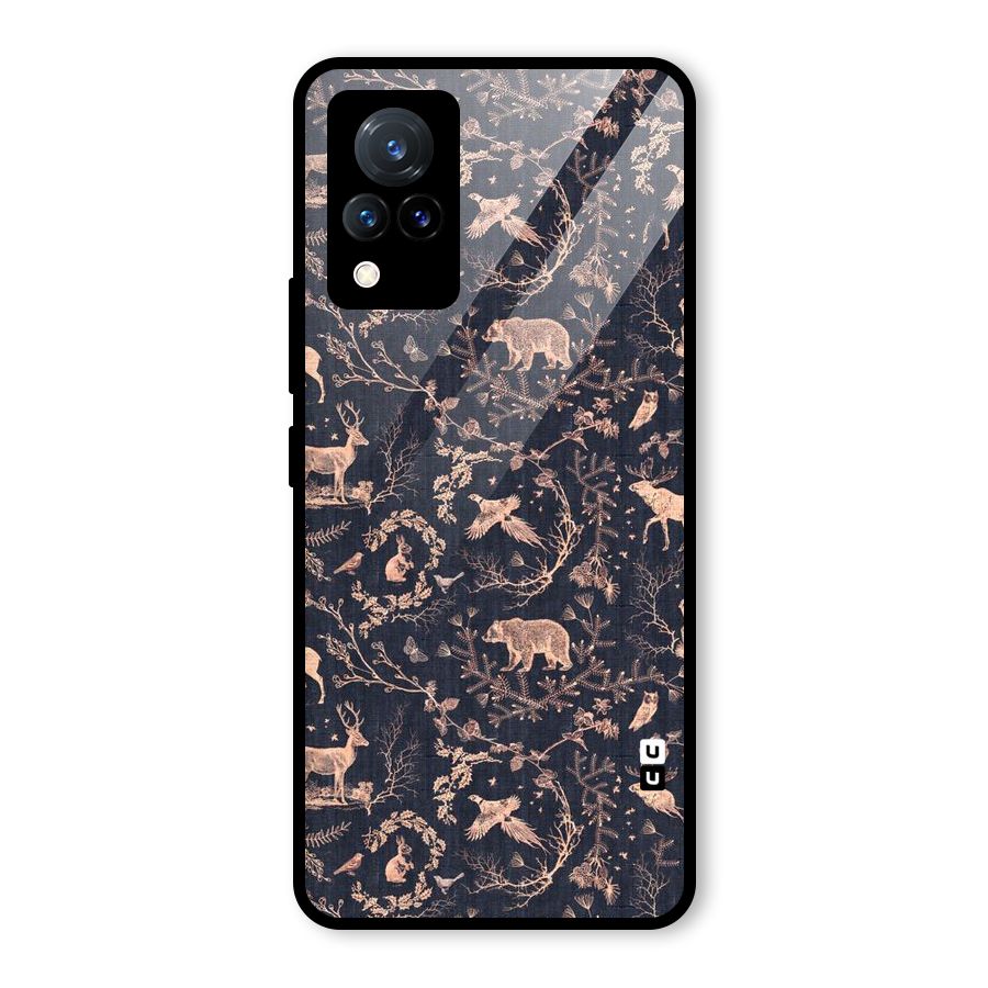 Beautiful Animal Design Glass Back Case for Vivo V21 5G