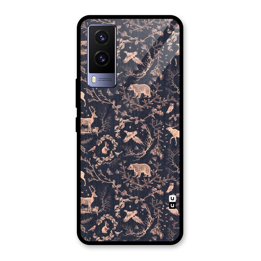 Beautiful Animal Design Glass Back Case for Vivo V21e 5G