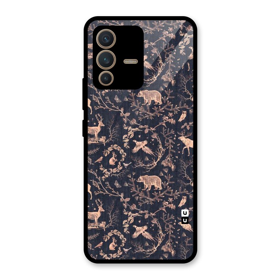 Beautiful Animal Design Glass Back Case for Vivo V23 5G
