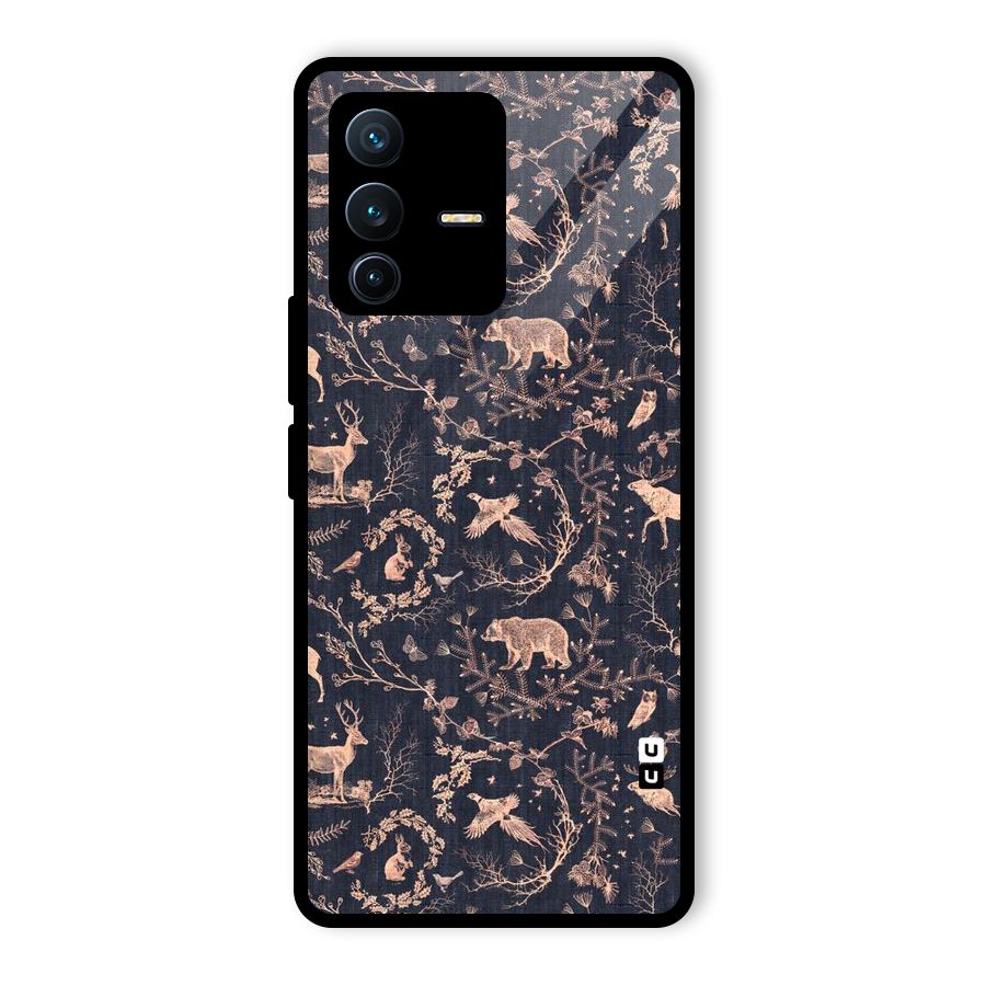 Beautiful Animal Design Glass Back Case for Vivo V23 Pro