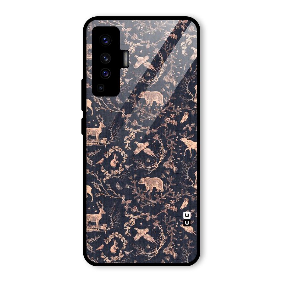 Beautiful Animal Design Glass Back Case for Vivo X50
