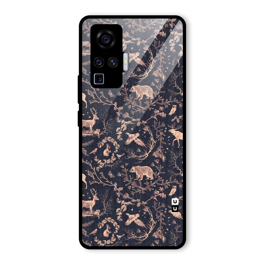 Beautiful Animal Design Glass Back Case for Vivo X50 Pro