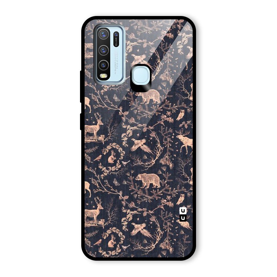 Beautiful Animal Design Glass Back Case for Vivo Y50