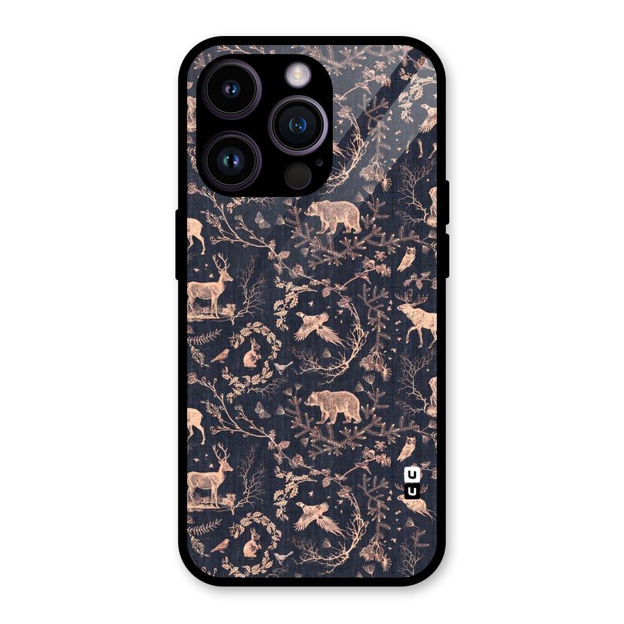 Beautiful Animal Design Glass Back Case for iPhone 14 Pro