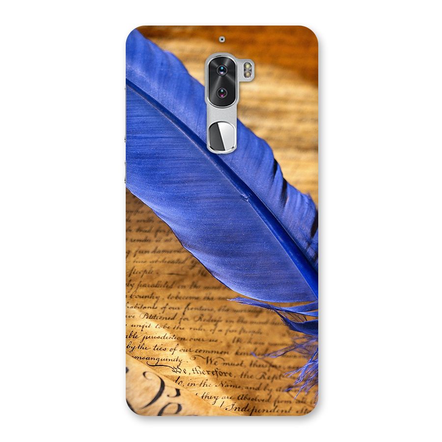 Beautiful Blue Feather Back Case for Coolpad Cool 1