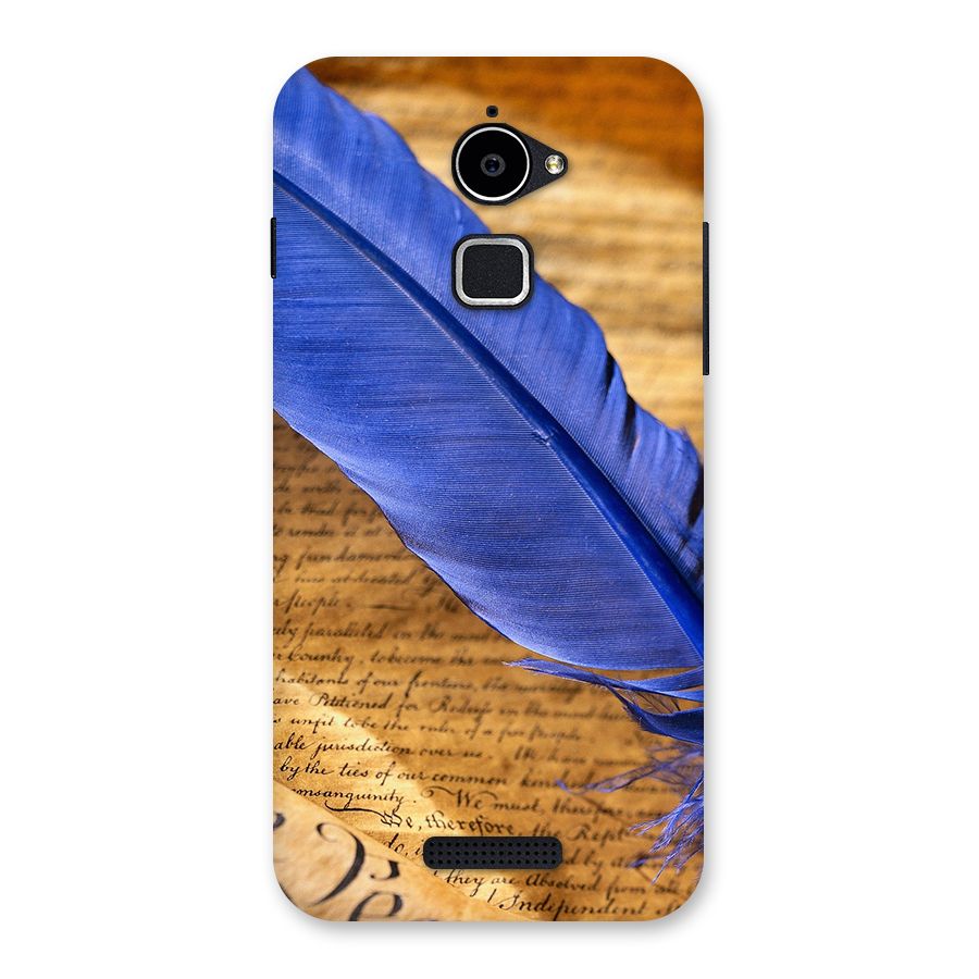 Beautiful Blue Feather Back Case for Coolpad Note 3 Lite