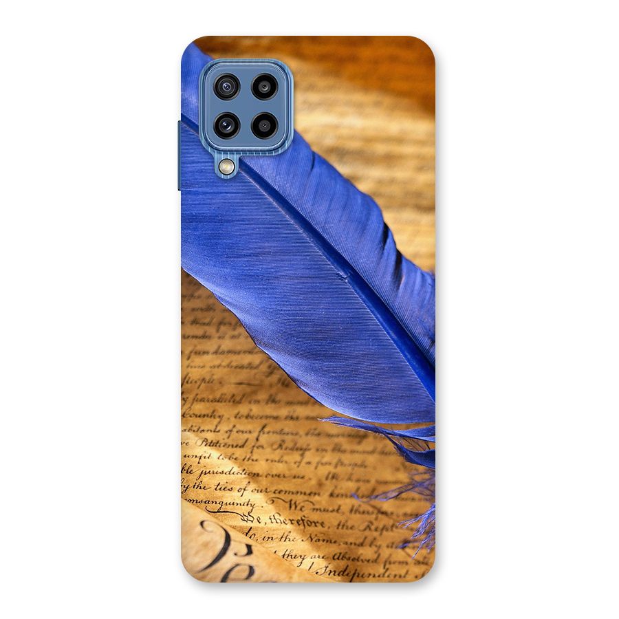 Beautiful Blue Feather Back Case for Galaxy M32