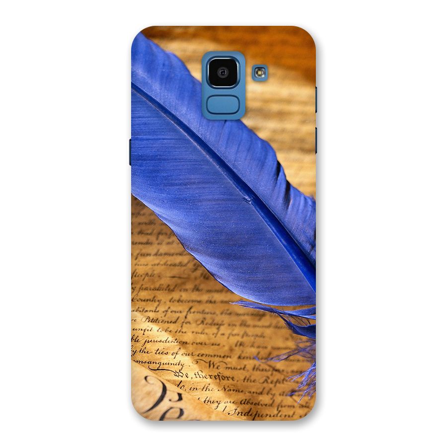 Beautiful Blue Feather Back Case for Galaxy On6
