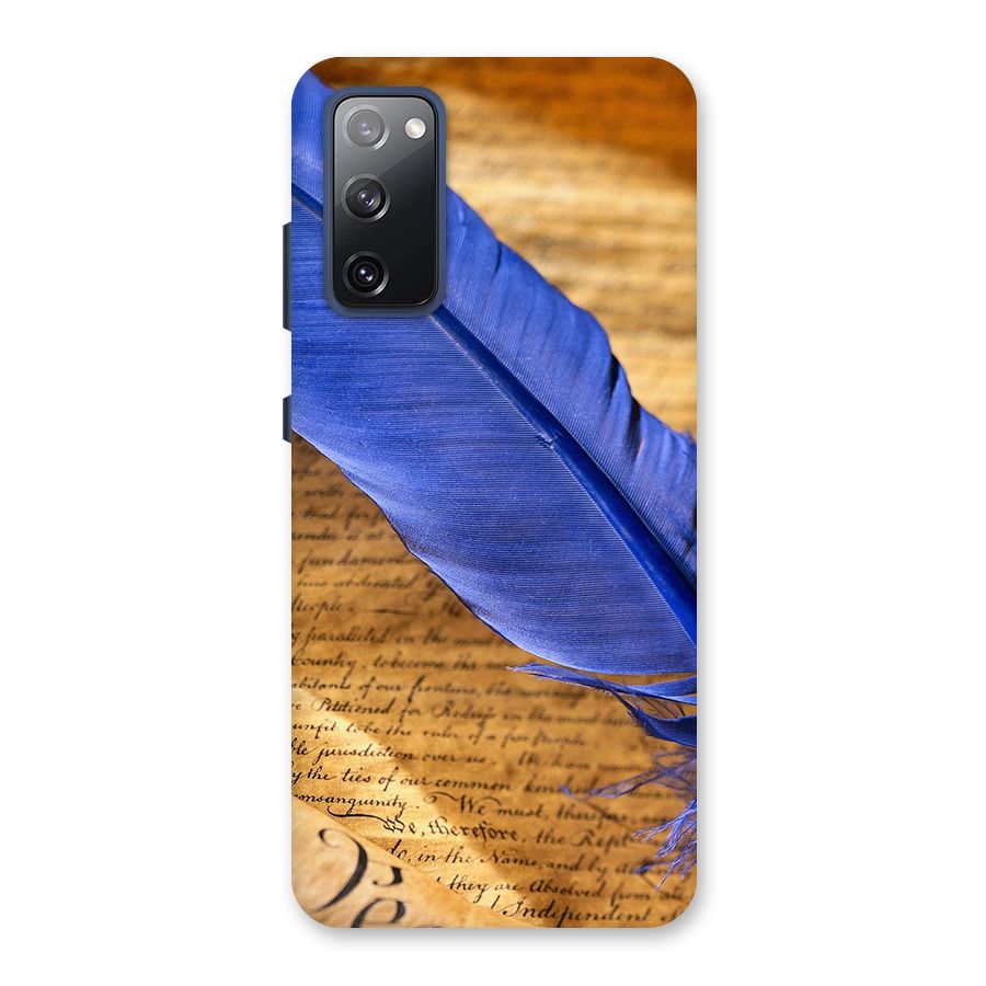 Beautiful Blue Feather Back Case for Galaxy S20 FE