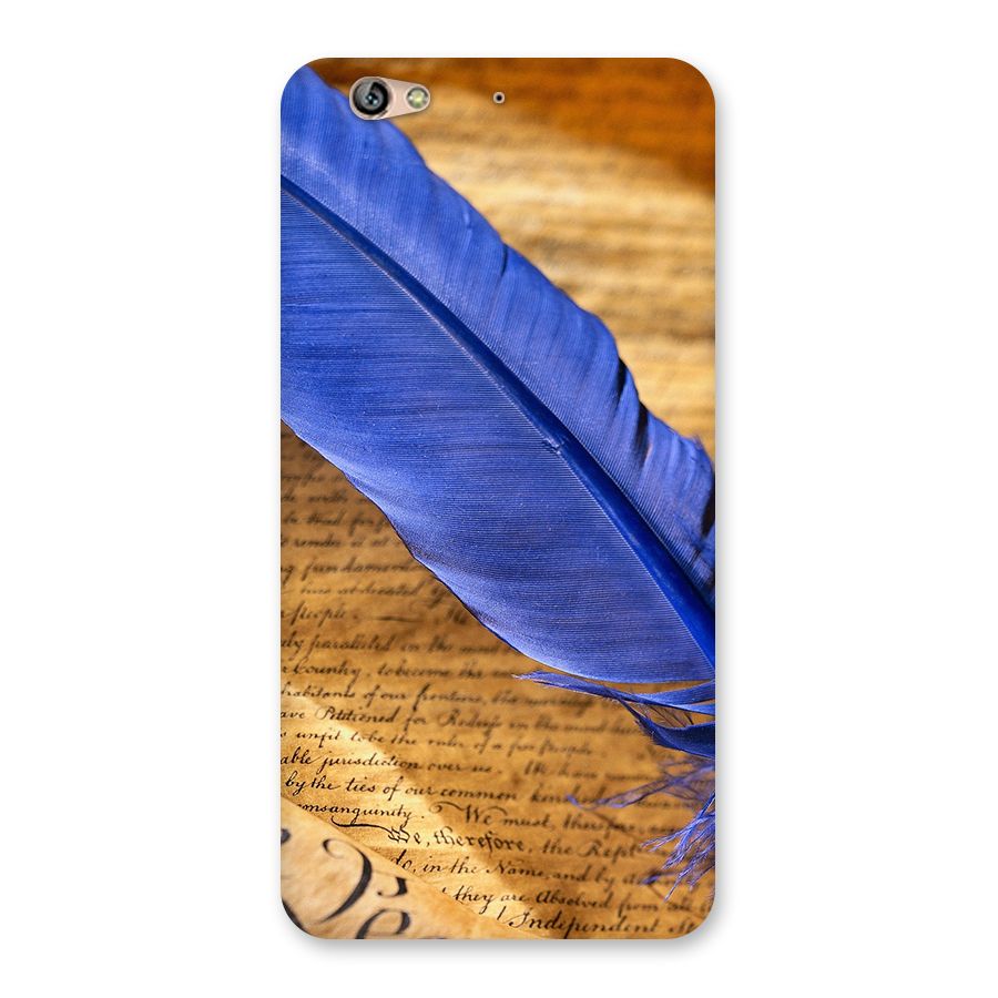 Beautiful Blue Feather Back Case for Gionee S6