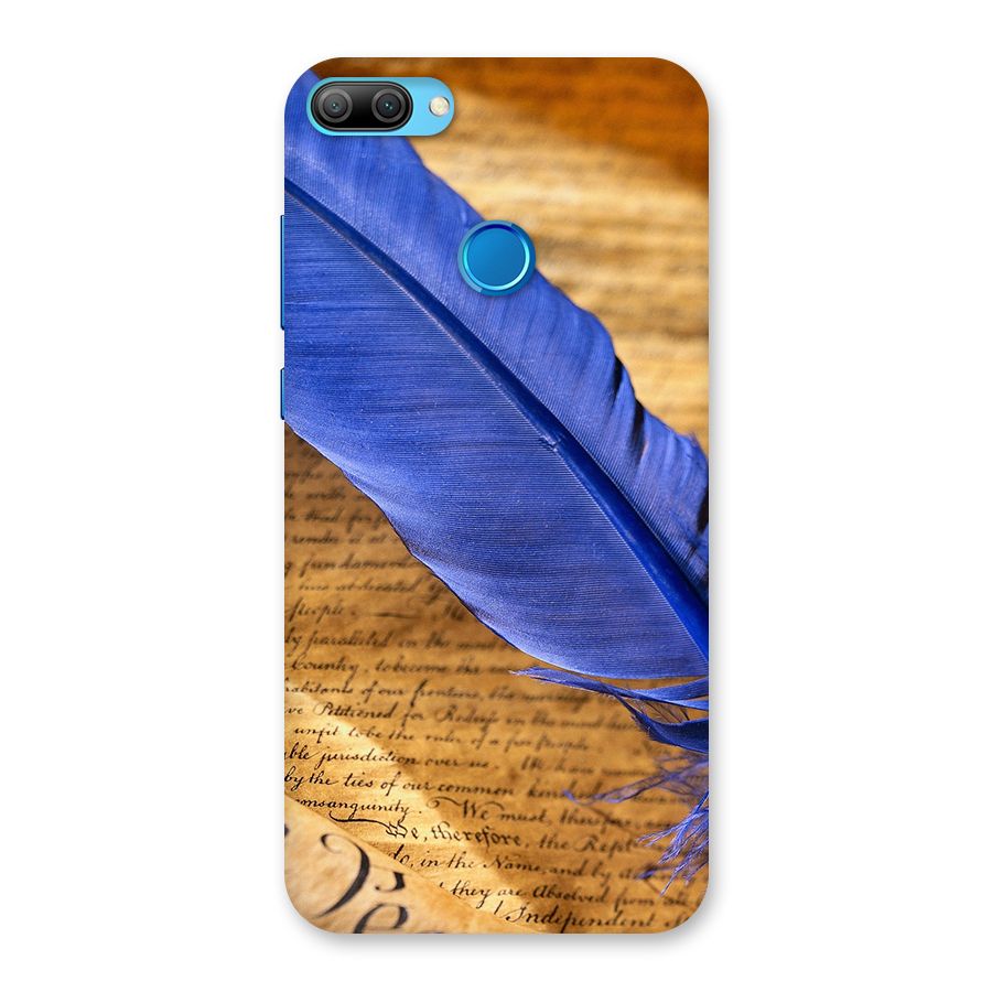 Beautiful Blue Feather Back Case for Honor 9N