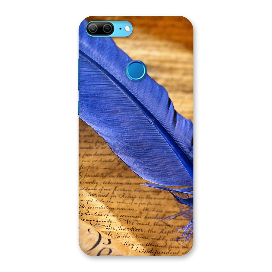 Beautiful Blue Feather Back Case for Honor 9 Lite