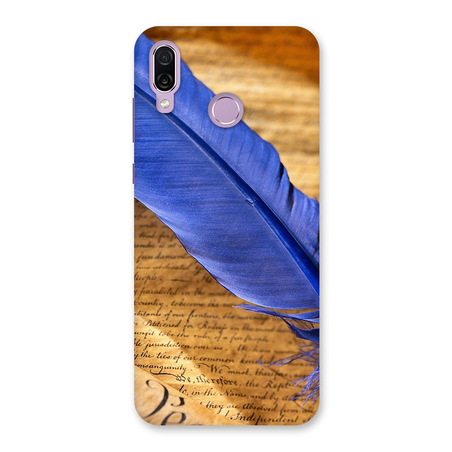 Beautiful Blue Feather Back Case for Honor Play