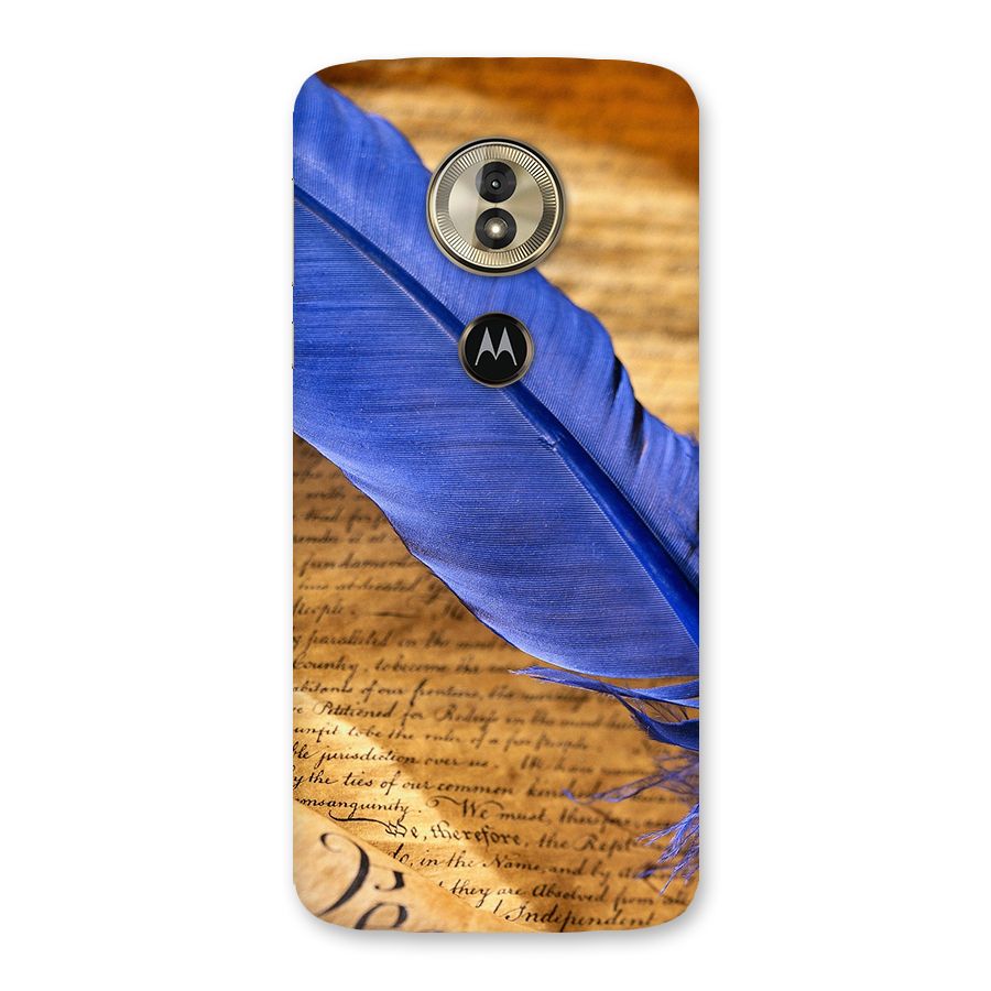Beautiful Blue Feather Back Case for Moto G6 Play