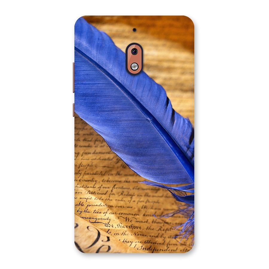 Beautiful Blue Feather Back Case for Nokia 2.1
