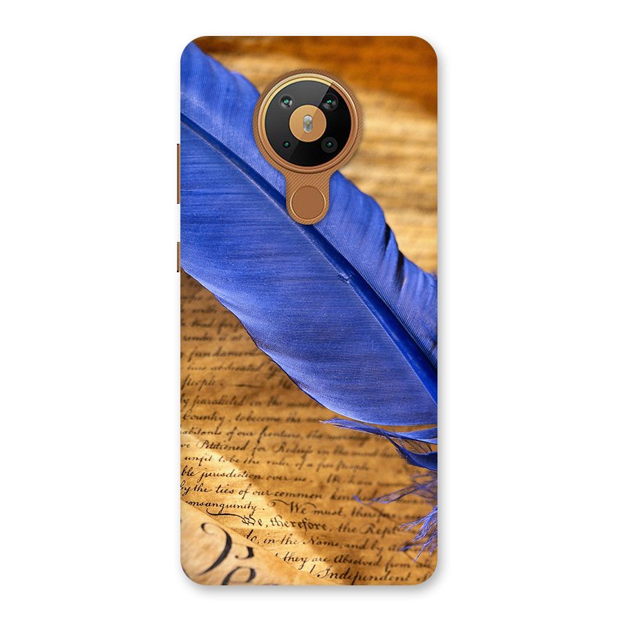 Beautiful Blue Feather Back Case for Nokia 5.3
