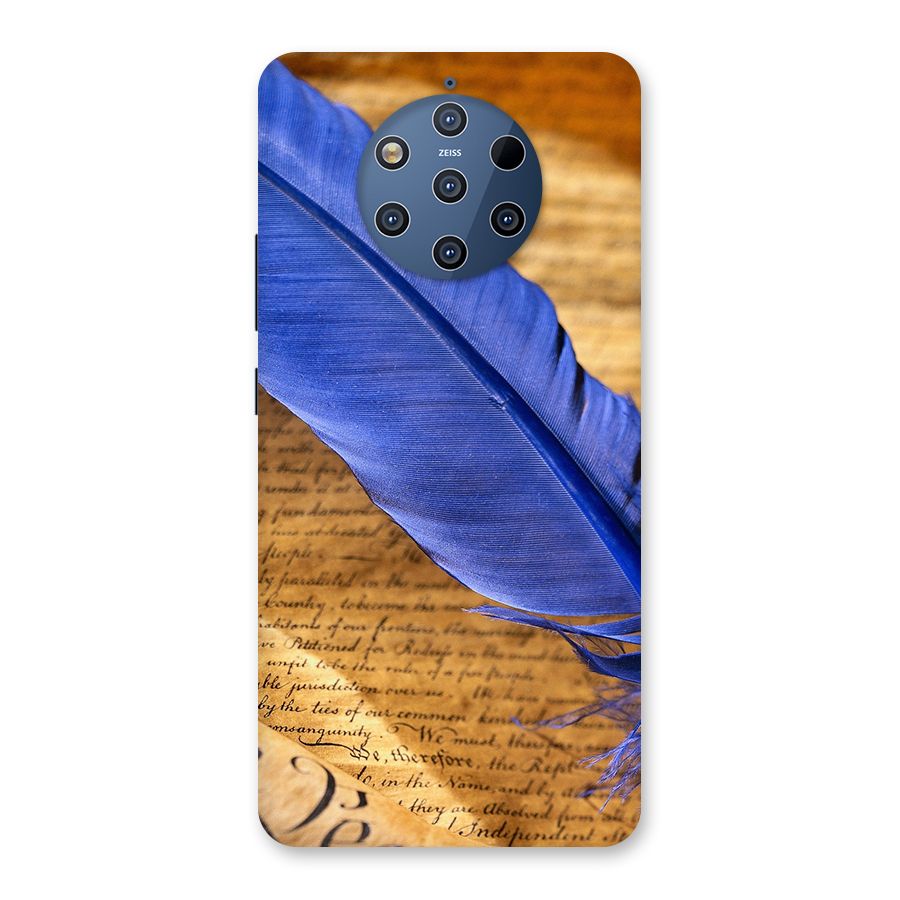 Beautiful Blue Feather Back Case for Nokia 9 PureView