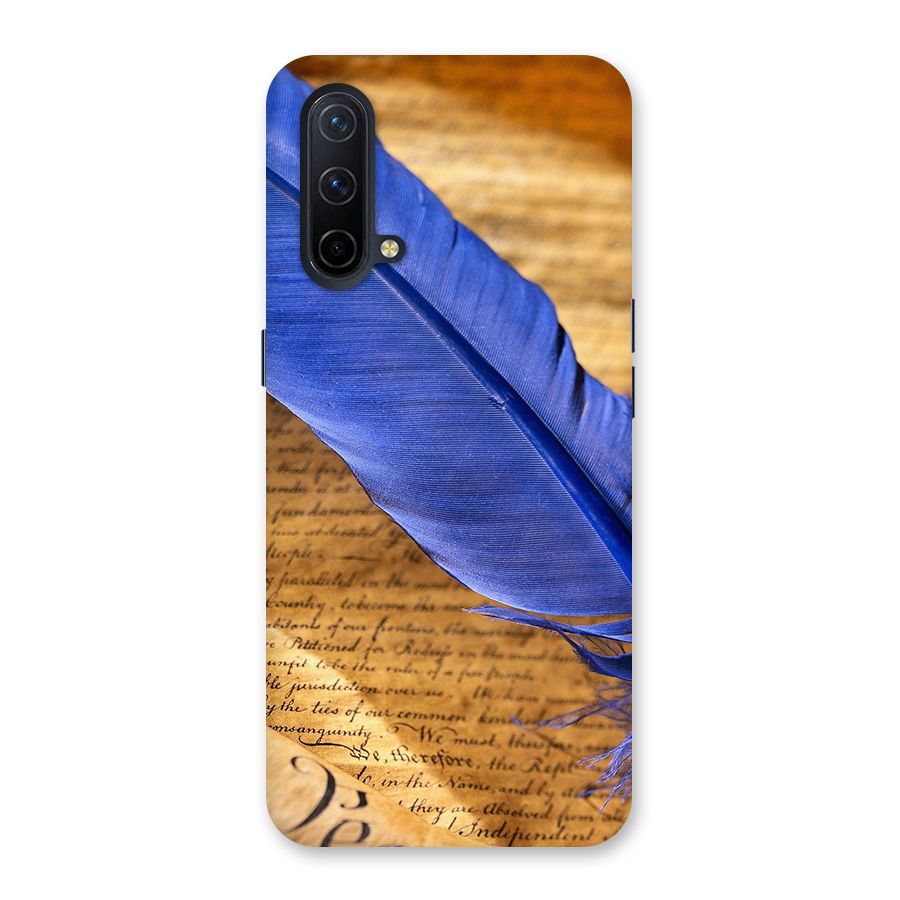 Beautiful Blue Feather Back Case for OnePlus Nord CE 5G