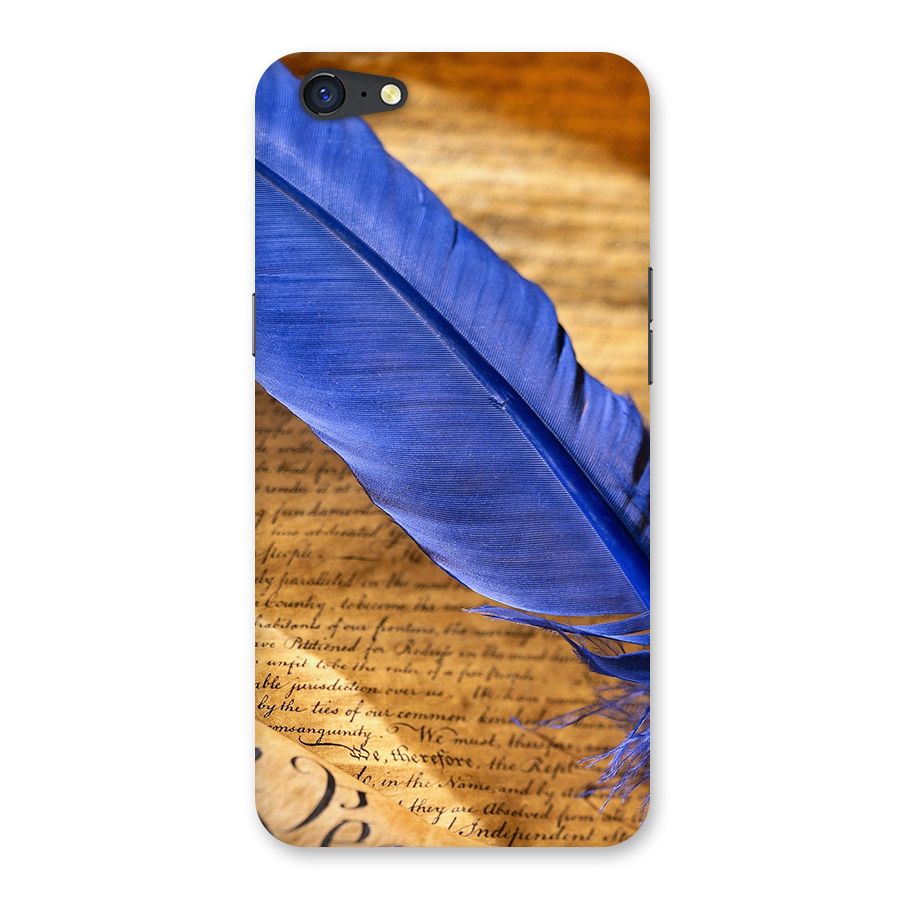 Beautiful Blue Feather Back Case for Oppo A71