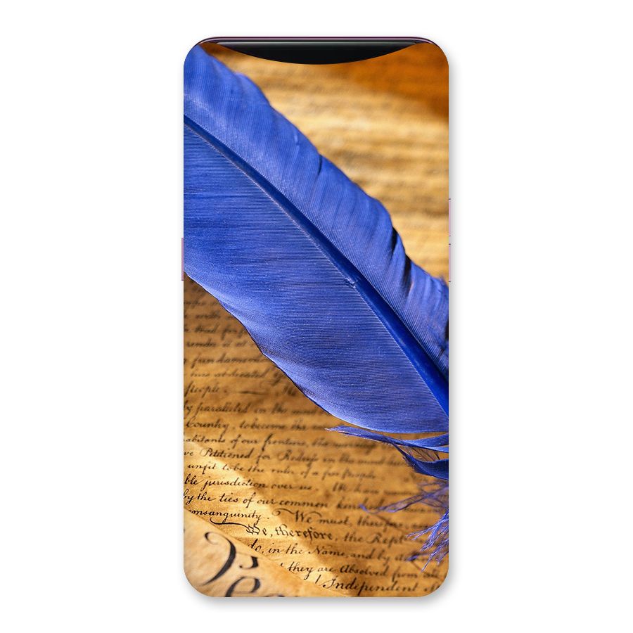 Beautiful Blue Feather Back Case for Oppo Find X