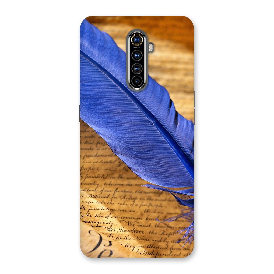 Beautiful Blue Feather Back Case for Realme X2 Pro
