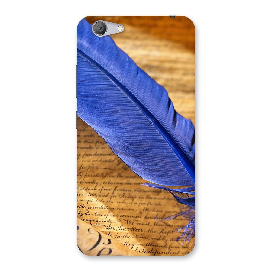 Beautiful Blue Feather Back Case for Vivo Y53