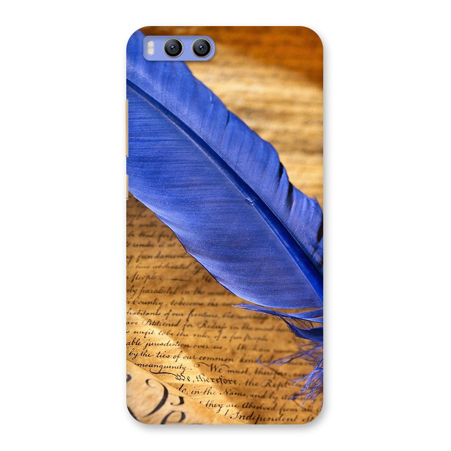 Beautiful Blue Feather Back Case for Xiaomi Mi 6