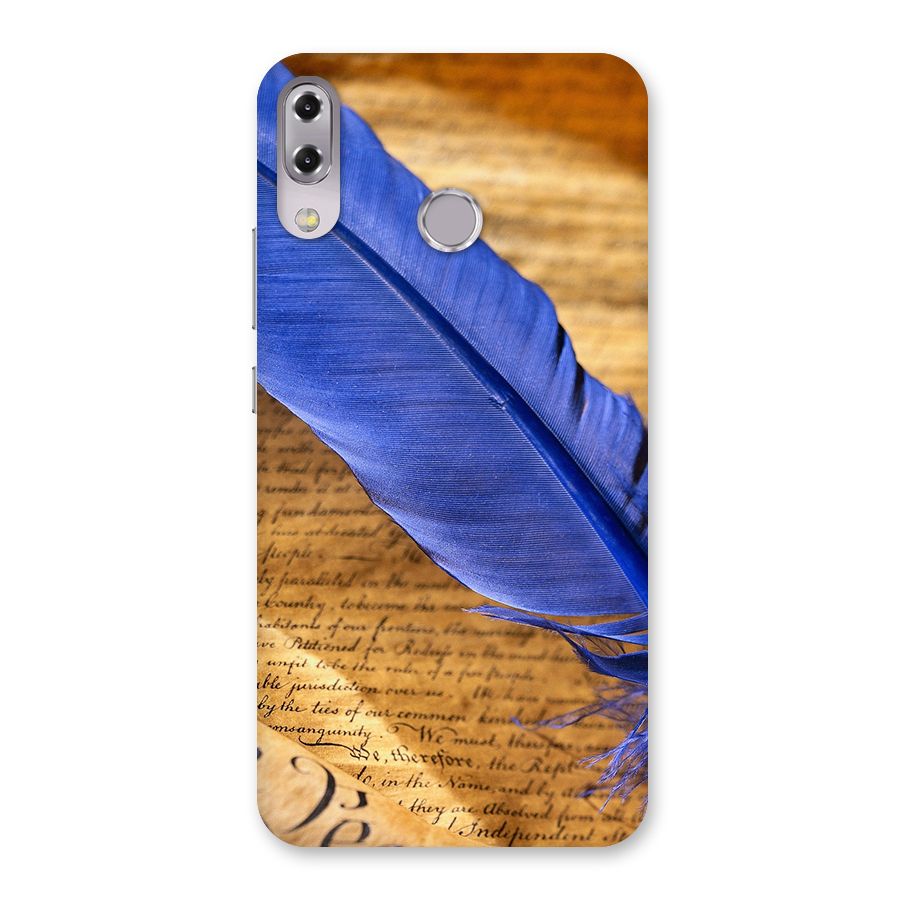 Beautiful Blue Feather Back Case for Zenfone 5Z