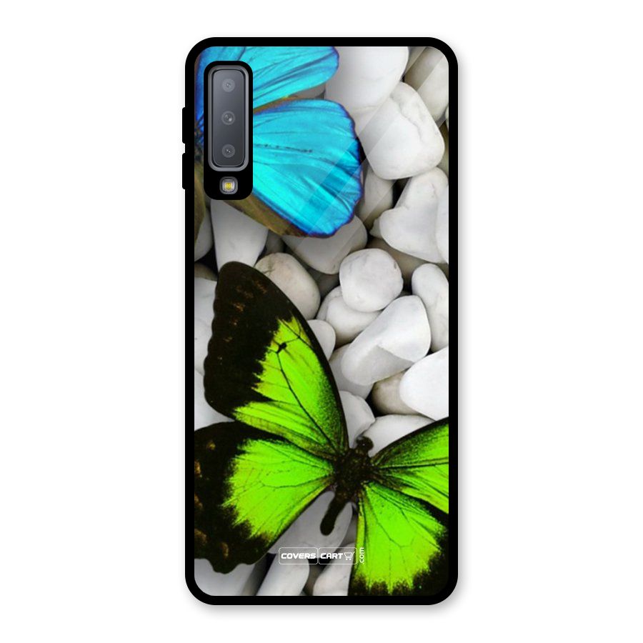 Beautiful Butterflies Glass Back Case for Galaxy A7 (2018)