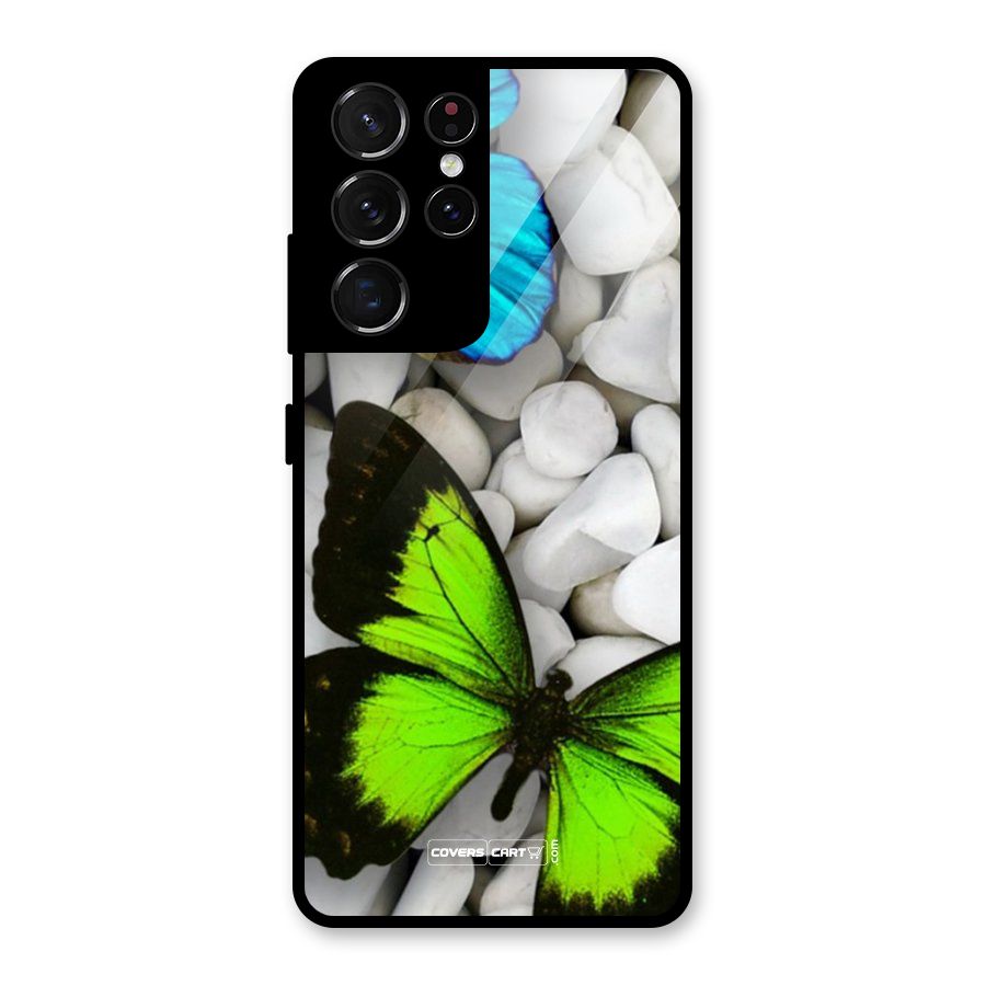 Beautiful Butterflies Glass Back Case for Galaxy S21 Ultra 5G