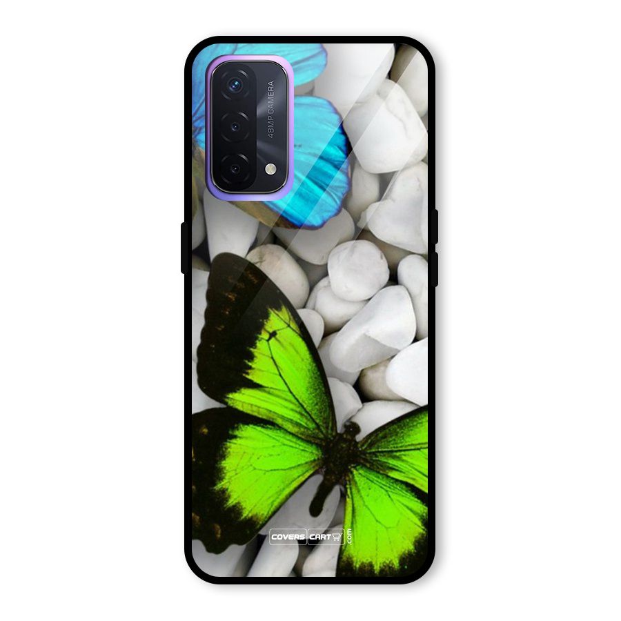 Beautiful Butterflies Glass Back Case for Oppo A74 5G