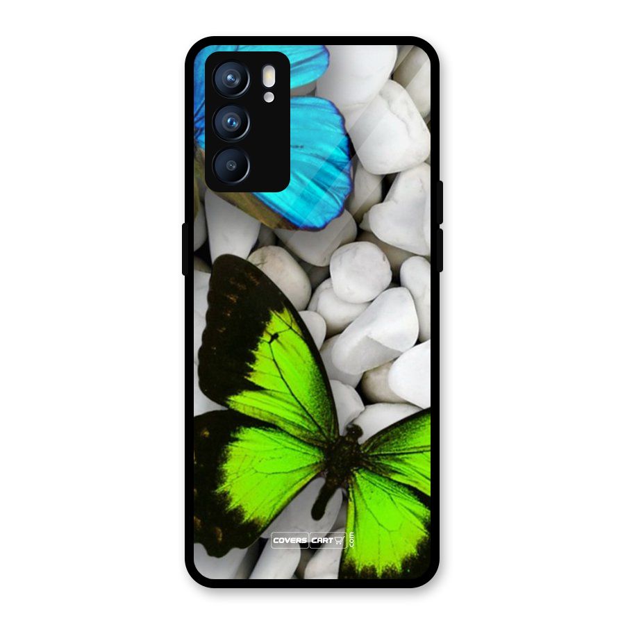 Beautiful Butterflies Glass Back Case for Oppo Reno6 5G