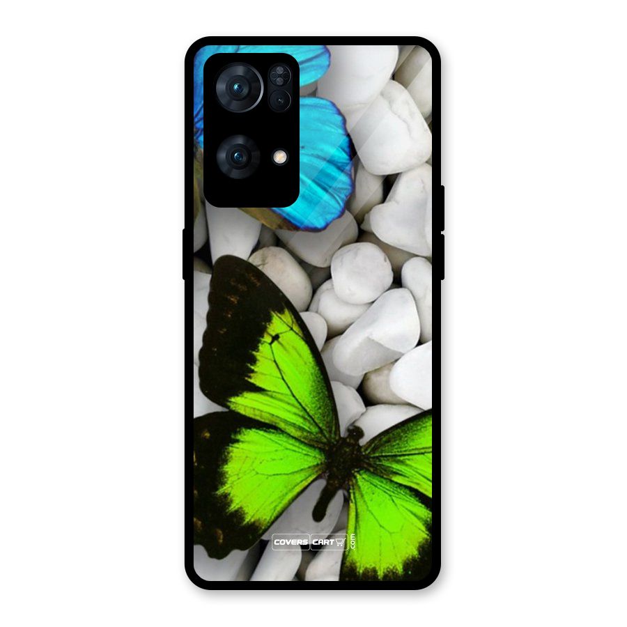 Beautiful Butterflies Glass Back Case for Oppo Reno7 Pro 5G