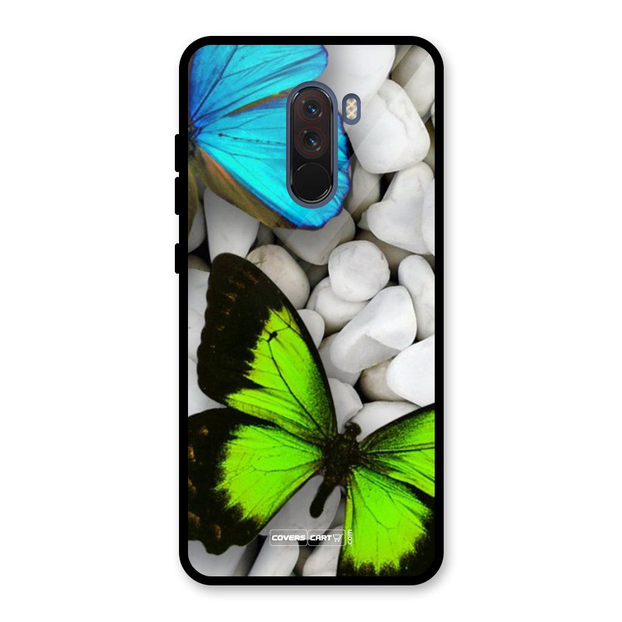 Beautiful Butterflies Glass Back Case for Poco F1