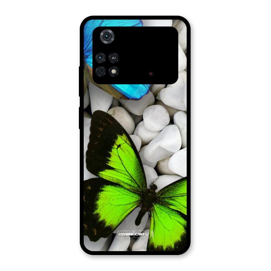 Beautiful Butterflies Glass Back Case for Poco M4 Pro 4G