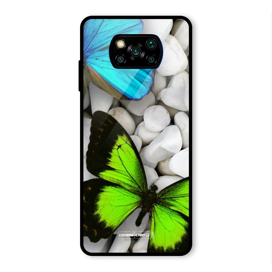 Beautiful Butterflies Glass Back Case for Poco X3 Pro