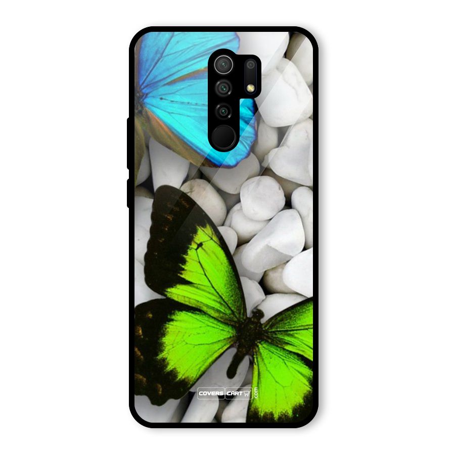Beautiful Butterflies Glass Back Case for Redmi 9 Prime