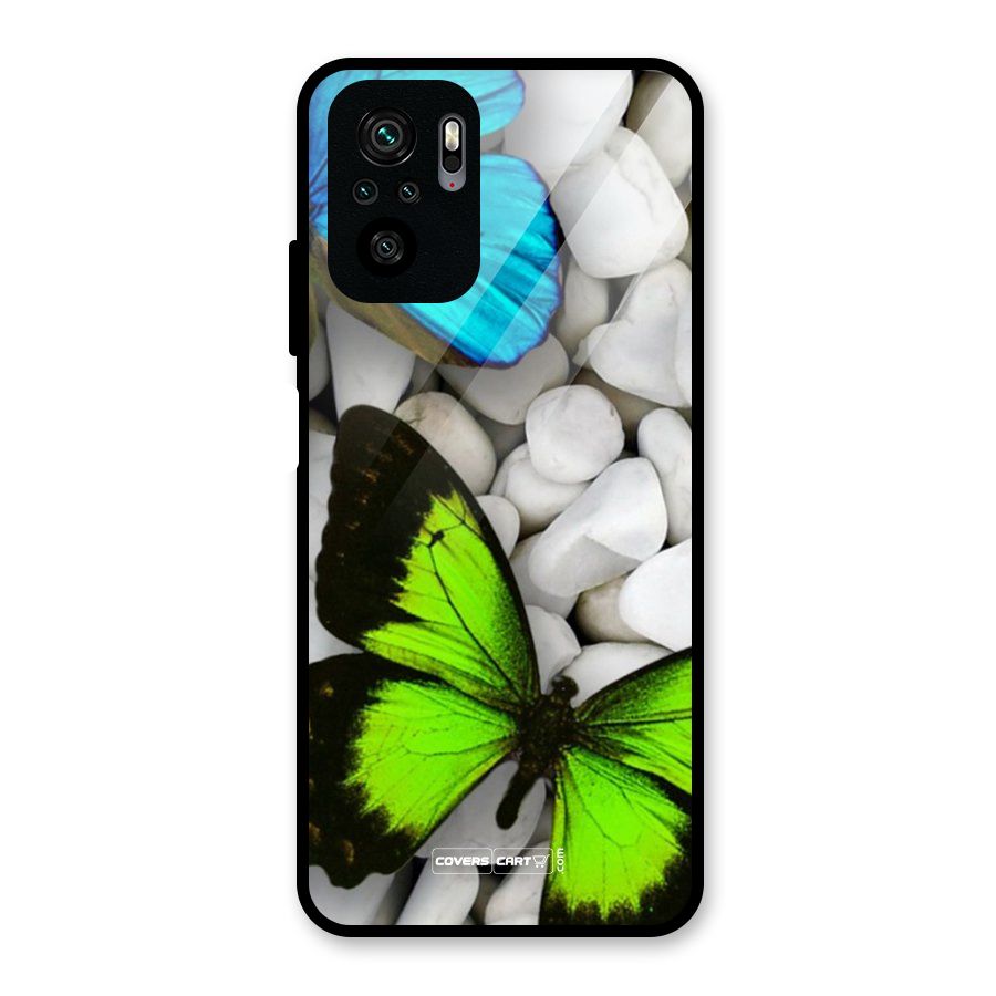 Beautiful Butterflies Glass Back Case for Redmi Note 10S
