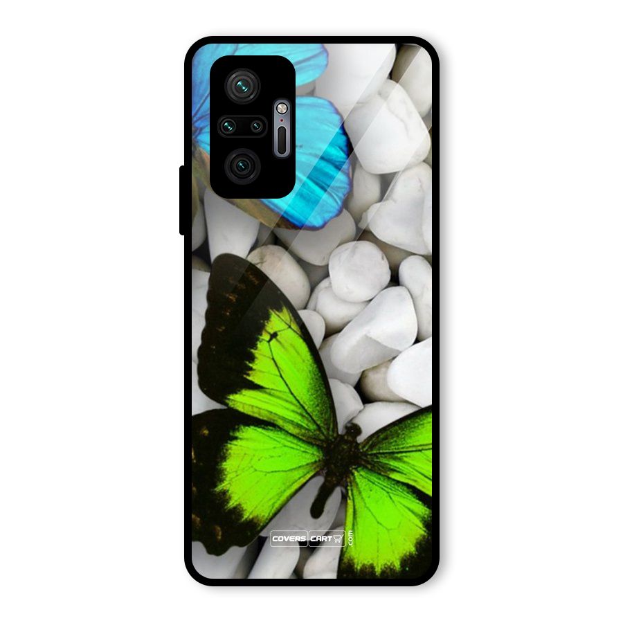 Beautiful Butterflies Glass Back Case for Redmi Note 10 Pro