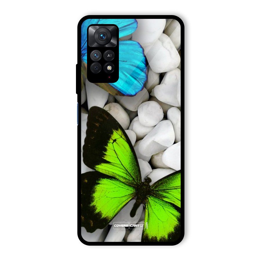 Beautiful Butterflies Glass Back Case for Redmi Note 11 Pro