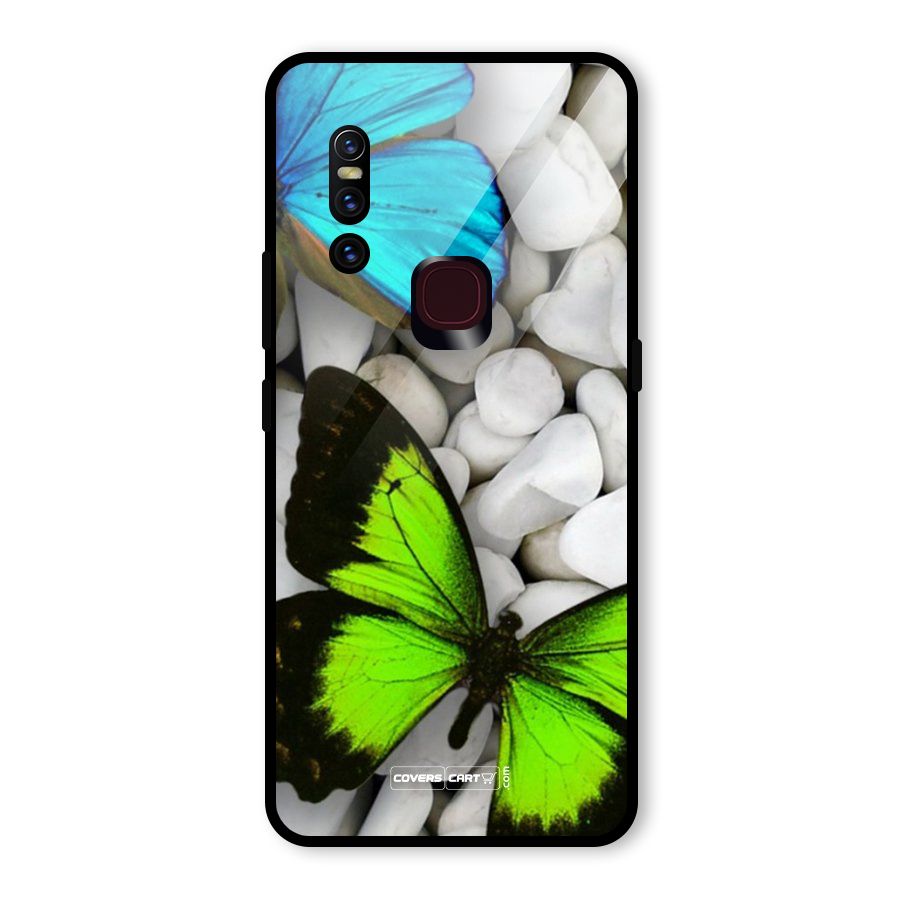 Beautiful Butterflies Glass Back Case for Vivo V15