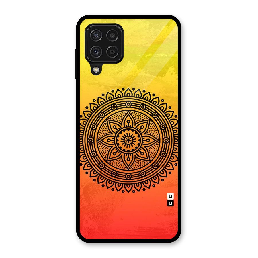 Beautiful Circle Art Glass Back Case for Galaxy A22 4G