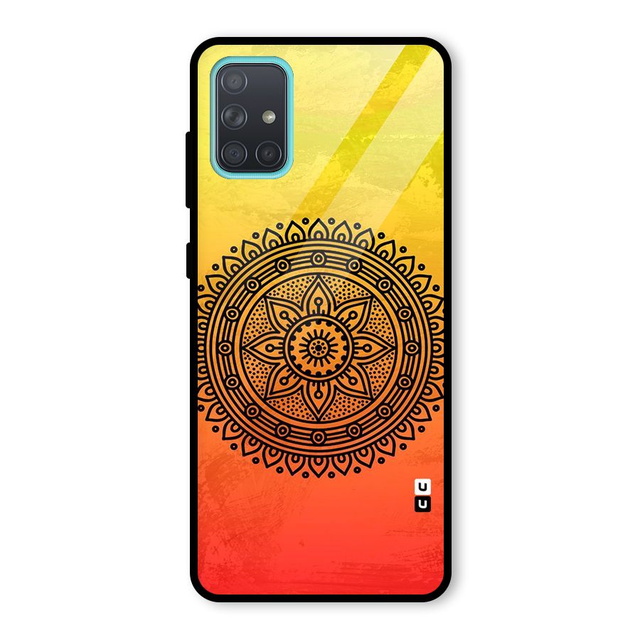 Beautiful Circle Art Glass Back Case for Galaxy A71