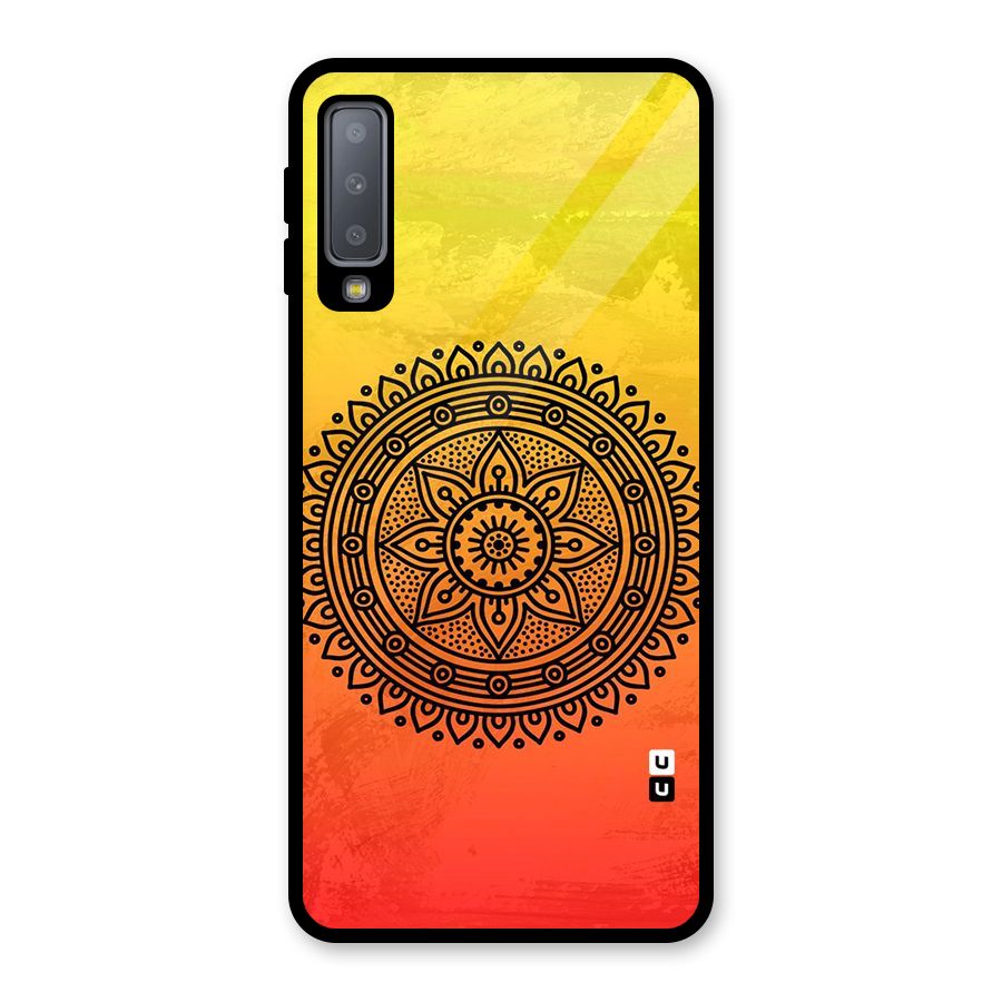 Beautiful Circle Art Glass Back Case for Galaxy A7 (2018)