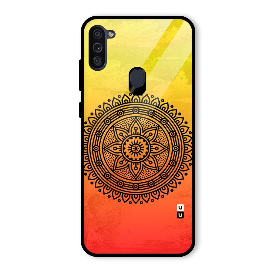 Beautiful Circle Art Glass Back Case for Galaxy M11