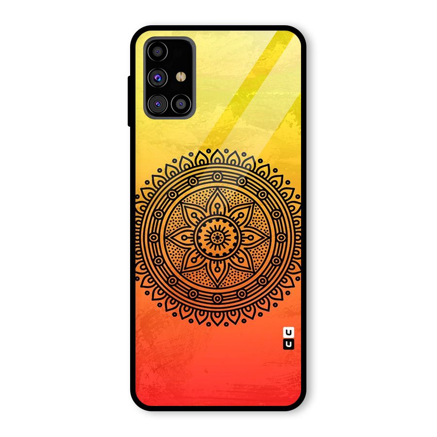 Beautiful Circle Art Glass Back Case for Galaxy M31s