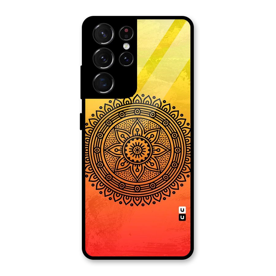 Beautiful Circle Art Glass Back Case for Galaxy S21 Ultra 5G