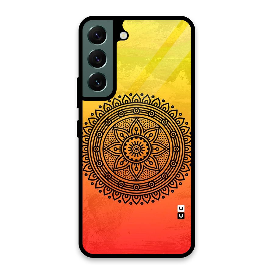 Beautiful Circle Art Glass Back Case for Galaxy S22 5G