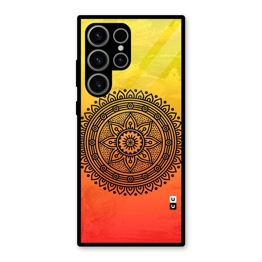 Beautiful Circle Art Glass Back Case for Galaxy S23 Ultra