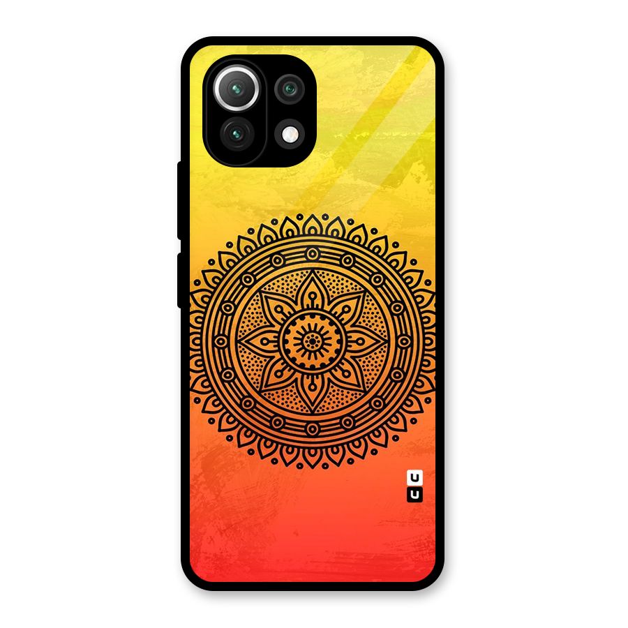 Beautiful Circle Art Glass Back Case for Mi 11 Lite